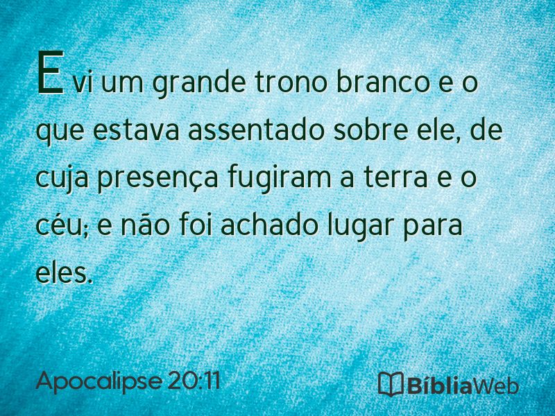 Apocalipse 20:11 em imagem para compartilhar