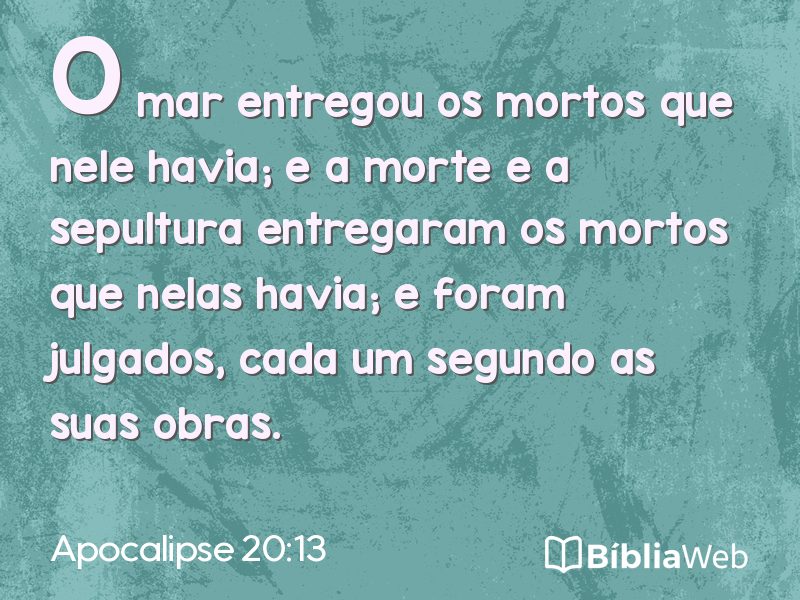 Apocalipse 20:13 em imagem para compartilhar