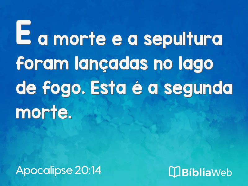 Apocalipse 20:14 em imagem para compartilhar