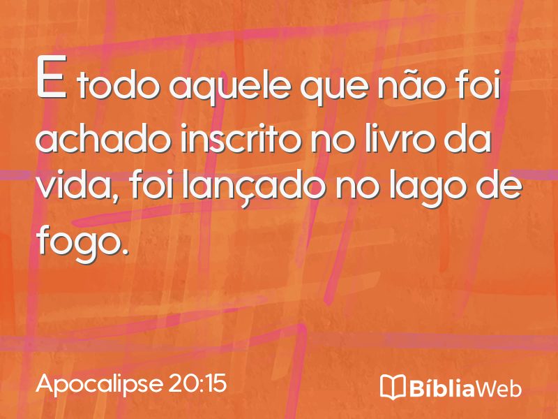 Apocalipse 20:15 em imagem para compartilhar