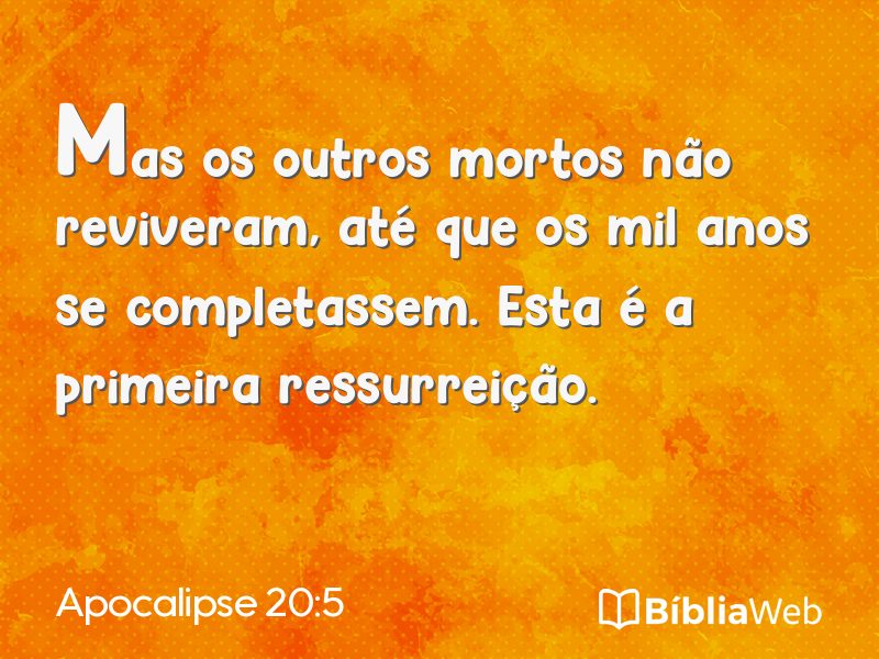 Apocalipse 20:5 em imagem para compartilhar