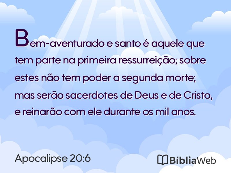 Apocalipse 20:6 em imagem para compartilhar