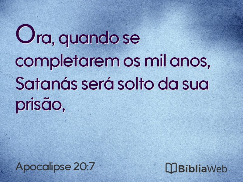 Apocalipse 20:7 em imagem para compartilhar