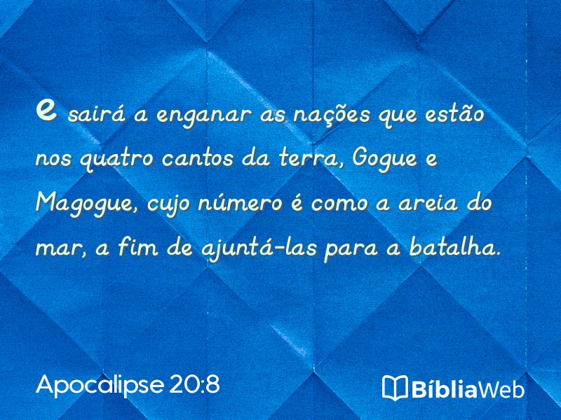 Apocalipse 20:8 em imagem para compartilhar