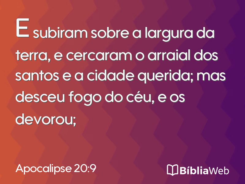 Apocalipse 20:9 em imagem para compartilhar