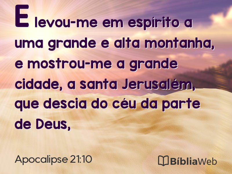 Apocalipse 21:10 em imagem para compartilhar
