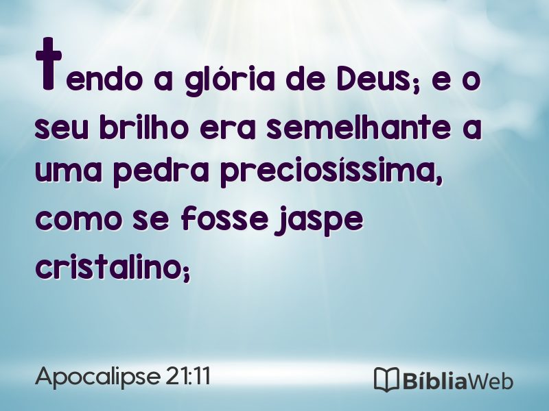 Apocalipse 21:11 em imagem para compartilhar