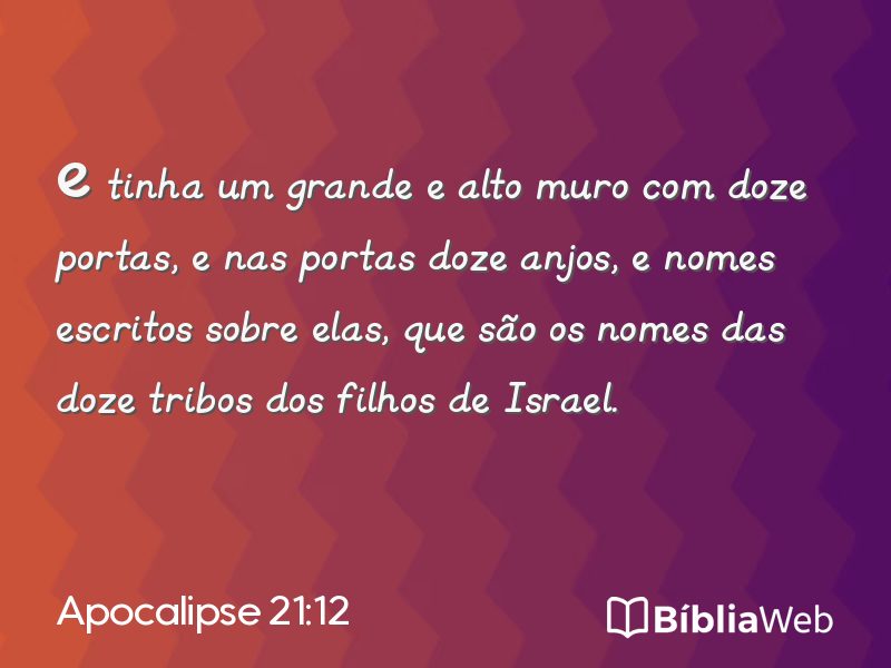 Apocalipse 21:12 em imagem para compartilhar