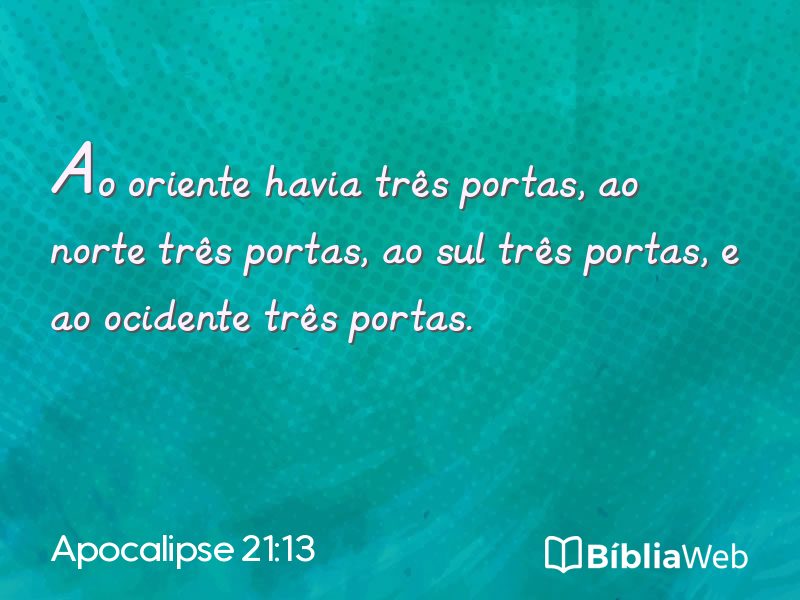 Apocalipse 21:13 em imagem para compartilhar