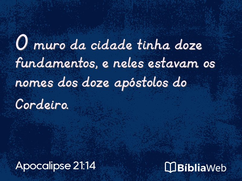 Apocalipse 21:14 em imagem para compartilhar