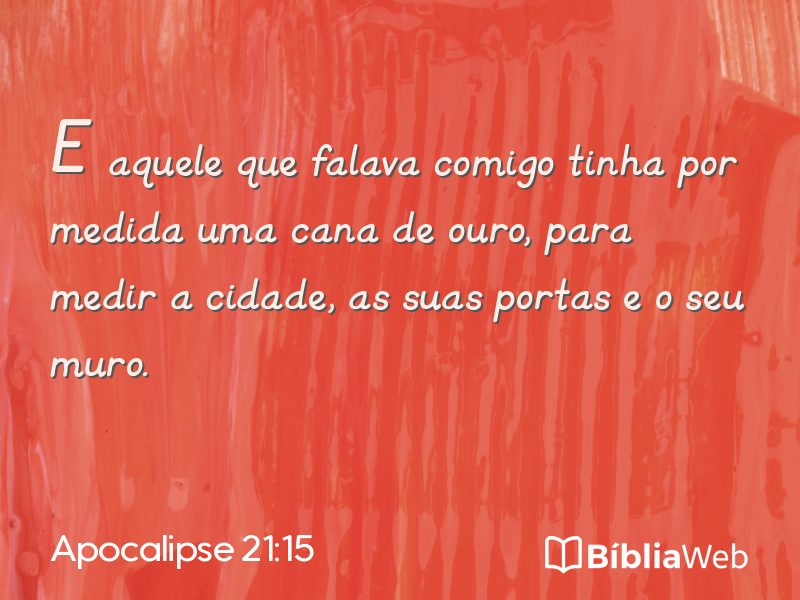 Apocalipse 21:15 em imagem para compartilhar