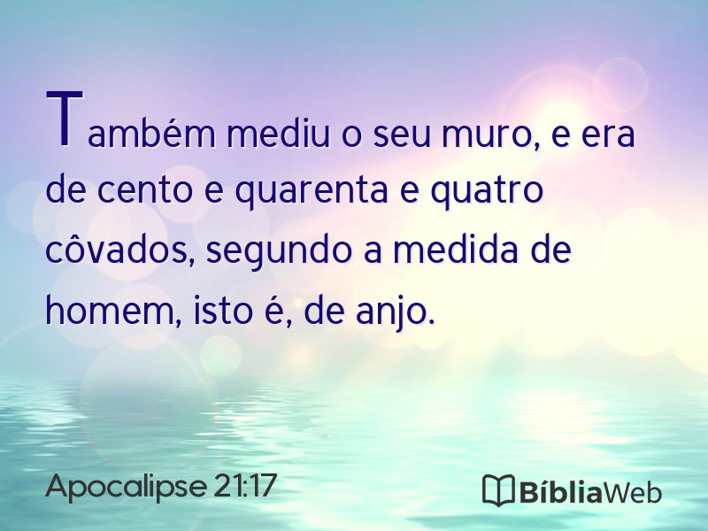 Apocalipse 21:17 em imagem para compartilhar
