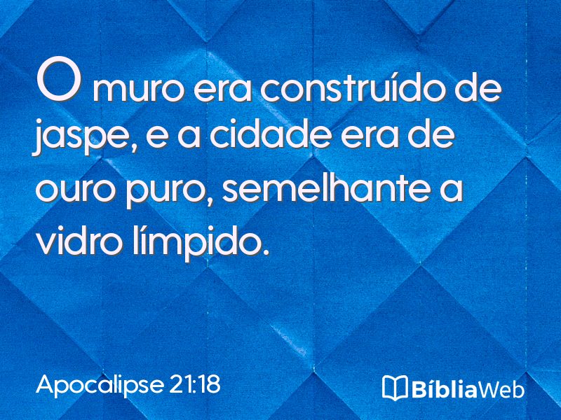 Apocalipse 21:18 em imagem para compartilhar