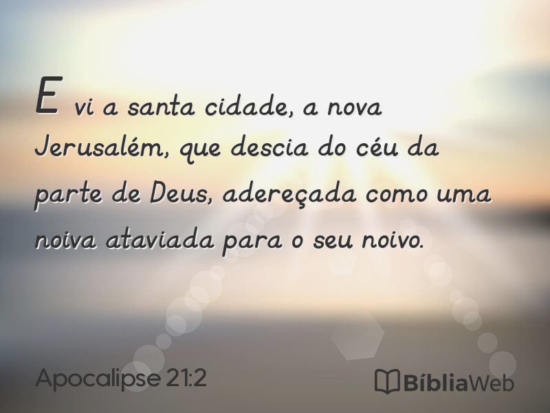 Apocalipse 21:2 em imagem para compartilhar