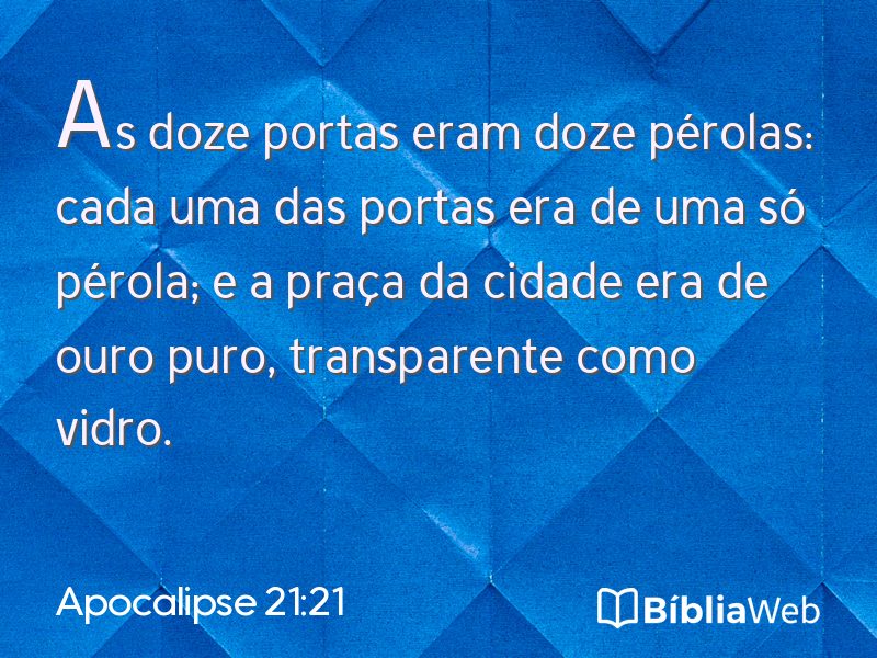 Apocalipse 21:21 em imagem para compartilhar