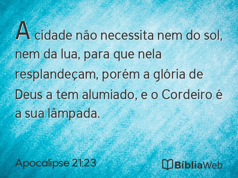 Apocalipse 21:23 em imagem para compartilhar