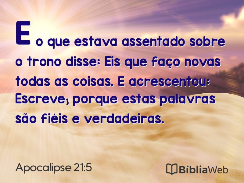 Apocalipse 21:5 em imagem para compartilhar