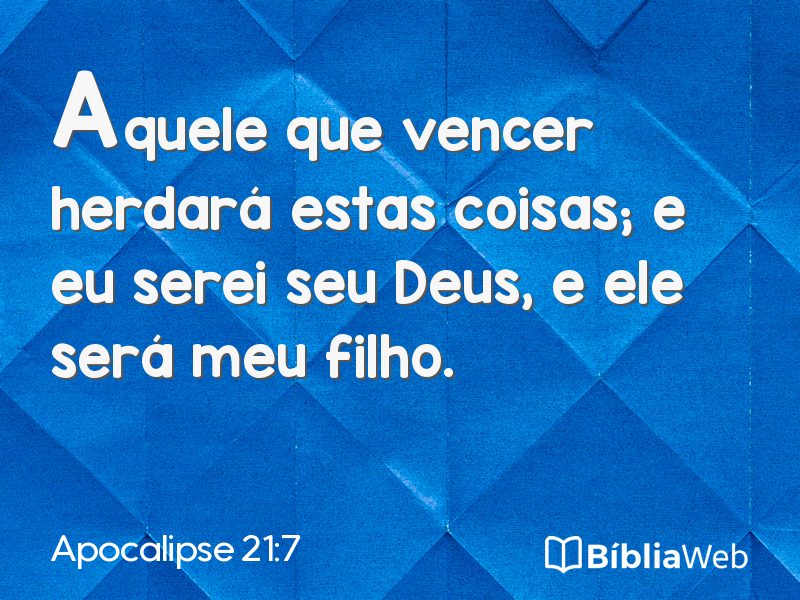 Apocalipse 21:7 em imagem para compartilhar
