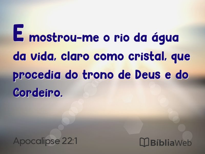Apocalipse 22:1 em imagem para compartilhar