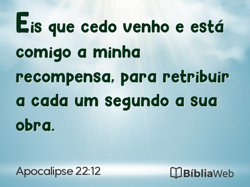 Apocalipse 22:12 em imagem para compartilhar