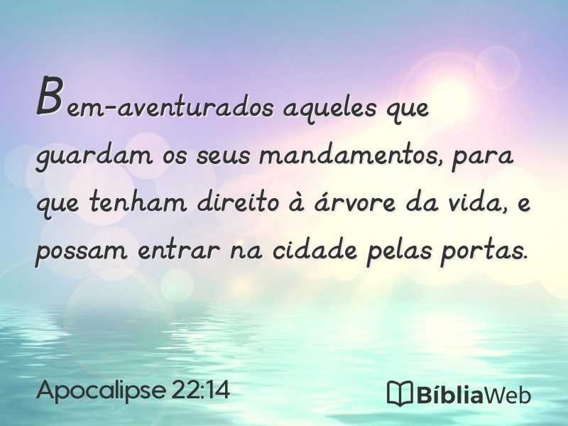 Apocalipse 22:14 em imagem para compartilhar