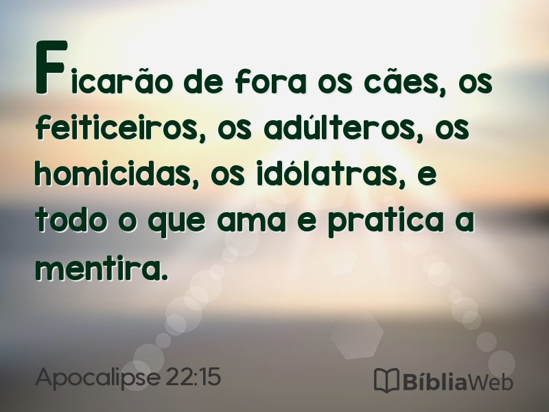 Apocalipse 22:15 em imagem para compartilhar