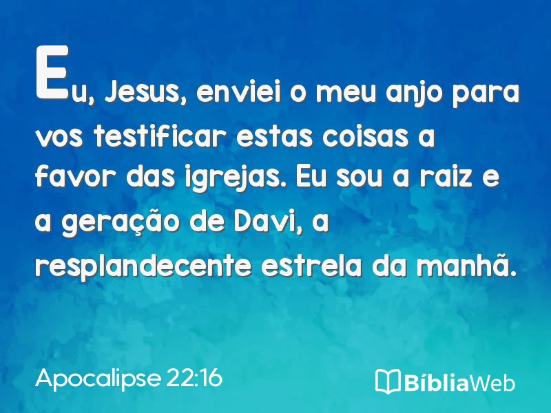 Apocalipse 22:16 em imagem para compartilhar