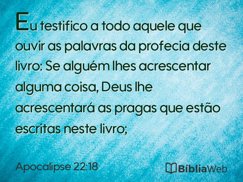Apocalipse 22:18 em imagem para compartilhar