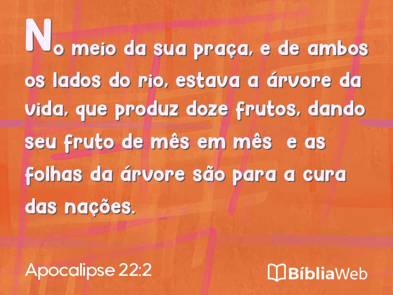 Apocalipse 22:2 em imagem para compartilhar