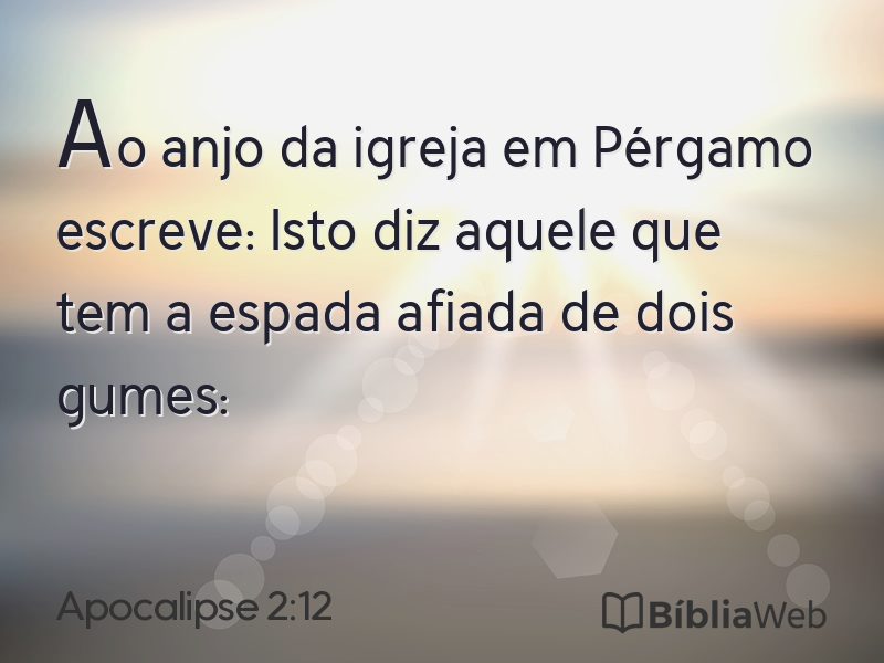 Apocalipse 2:12 em imagem para compartilhar