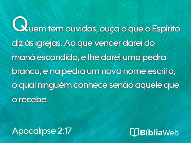 Apocalipse 2:17 em imagem para compartilhar
