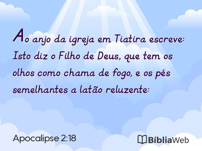 Apocalipse 2:18 em imagem para compartilhar