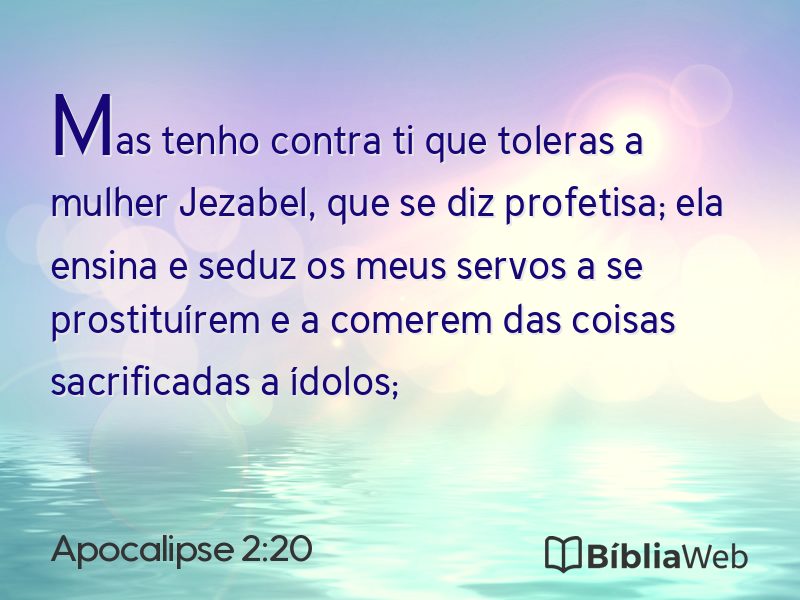 Apocalipse 2:20 em imagem para compartilhar