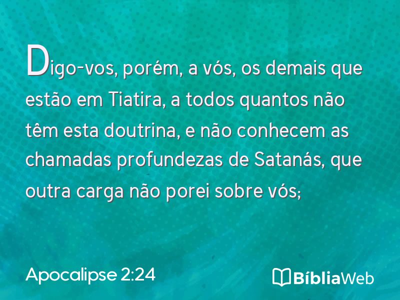Apocalipse 2:24 em imagem para compartilhar