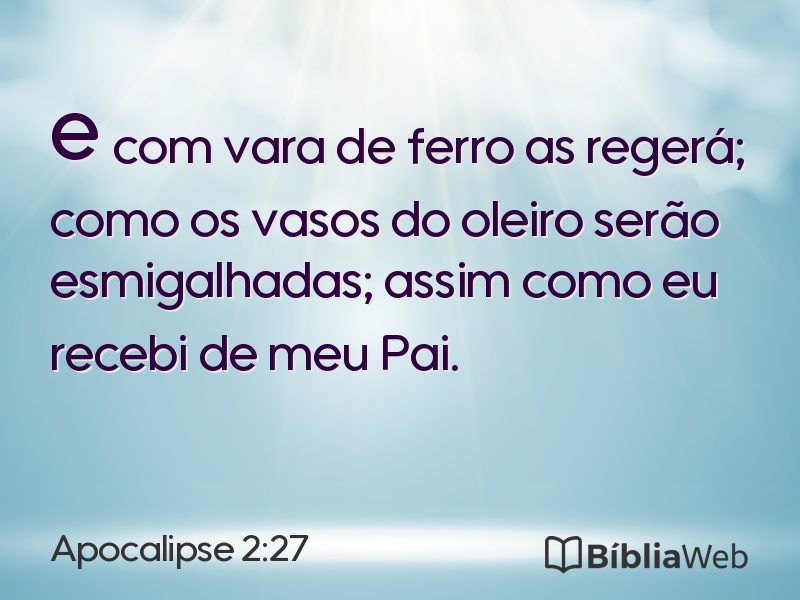 Apocalipse 2:27 em imagem para compartilhar