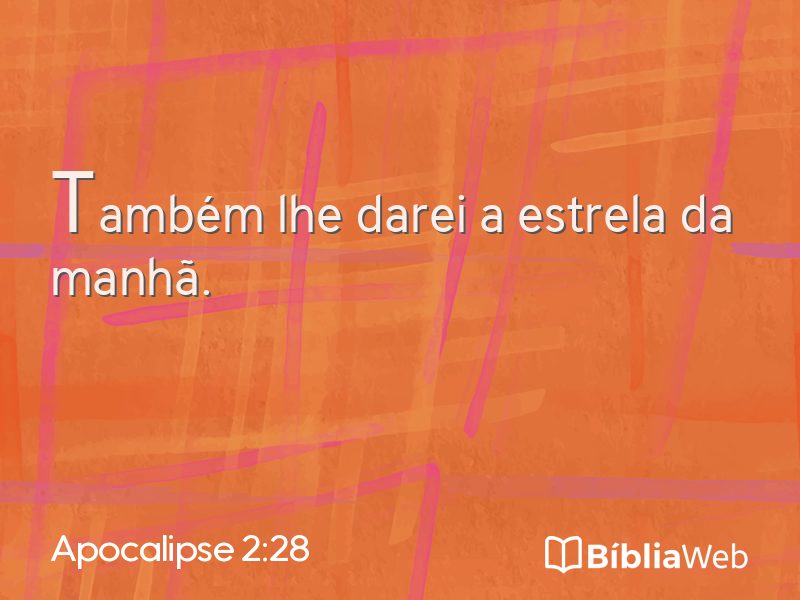 Apocalipse 2:28 em imagem para compartilhar