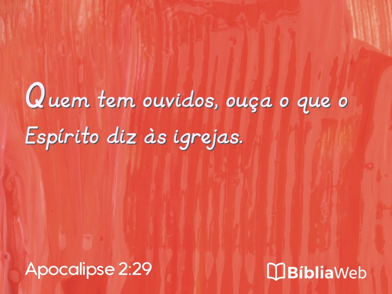 Apocalipse 2:29 em imagem para compartilhar
