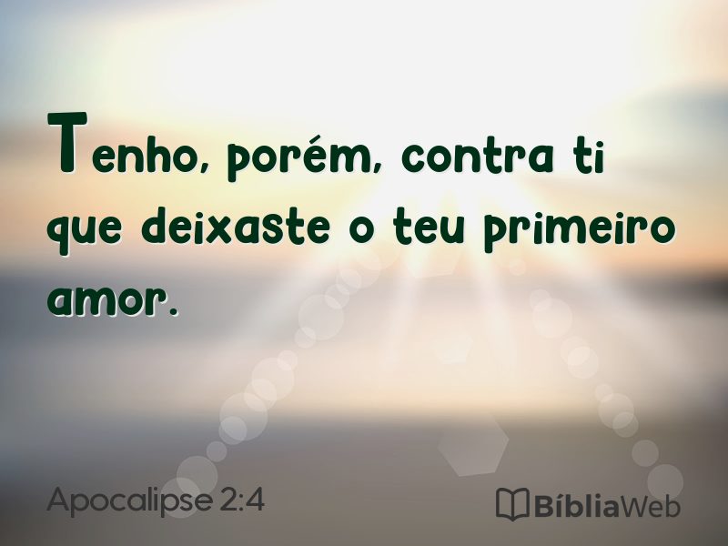 Apocalipse 2:4 em imagem para compartilhar