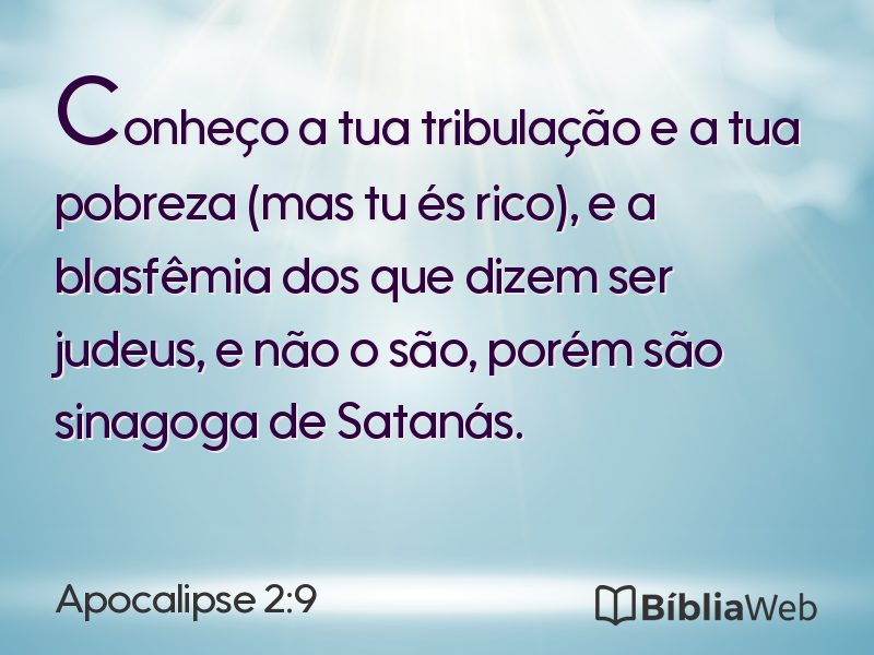Apocalipse 2:9 em imagem para compartilhar
