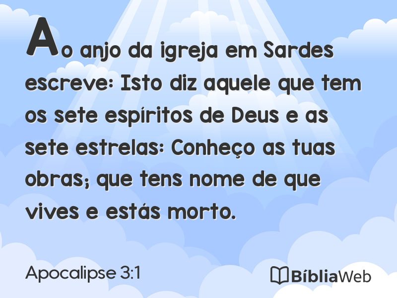 Apocalipse 3:1 em imagem para compartilhar