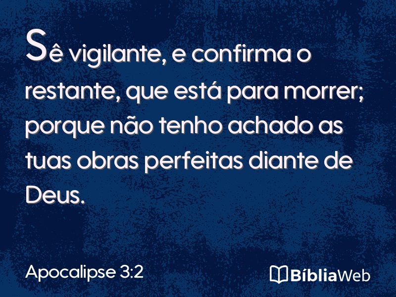 Apocalipse 3:2 em imagem para compartilhar