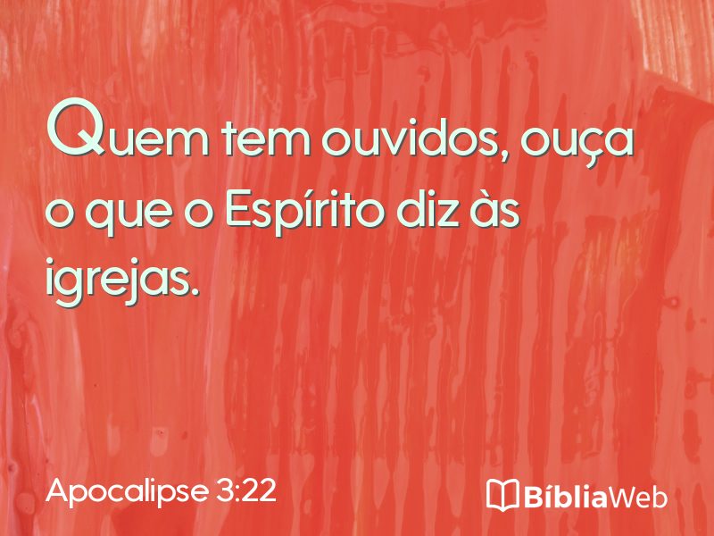 Apocalipse 3:22 em imagem para compartilhar