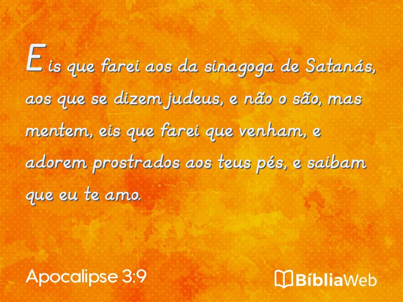 Apocalipse 3:9 em imagem para compartilhar