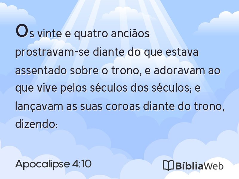 Apocalipse 4:10 em imagem para compartilhar