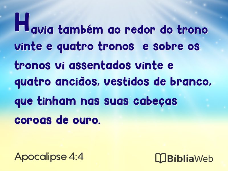 Apocalipse 4:4 em imagem para compartilhar