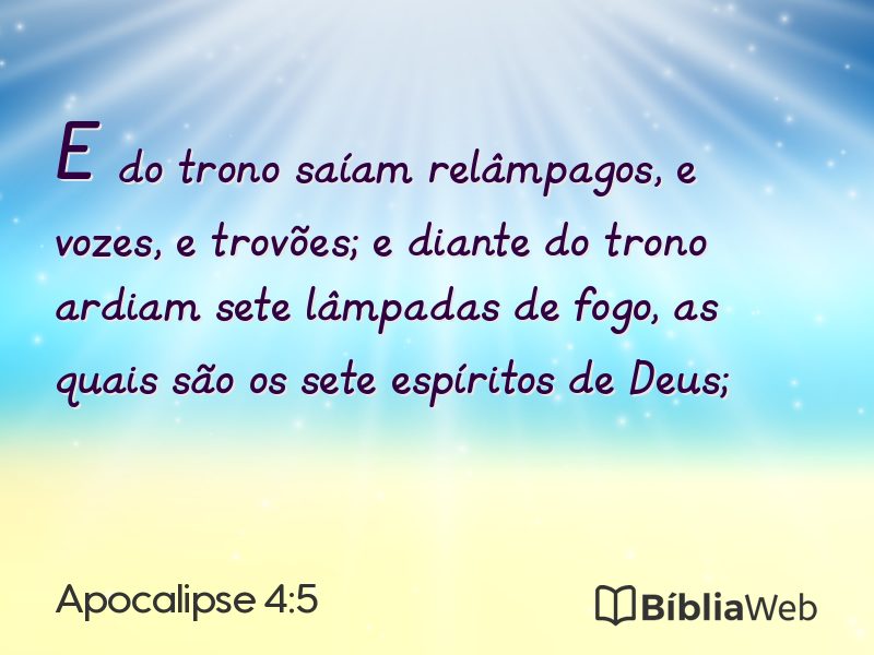 Apocalipse 4:5 em imagem para compartilhar