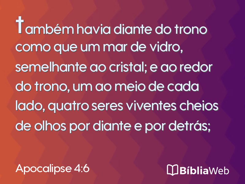 Apocalipse 4:6 em imagem para compartilhar