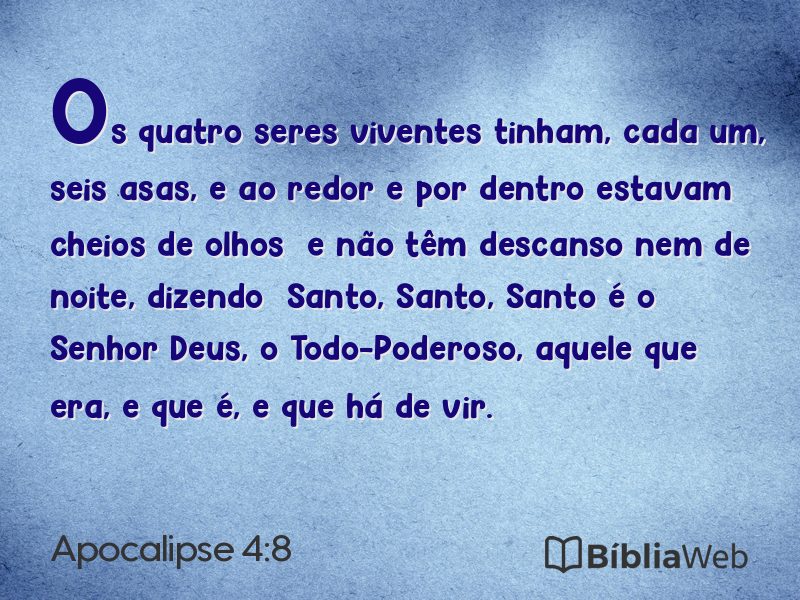 Apocalipse 4:8 em imagem para compartilhar