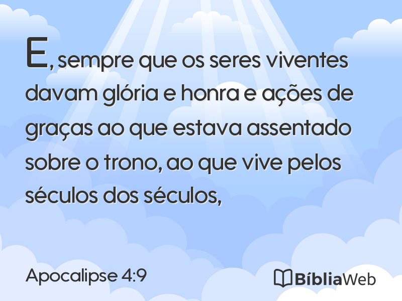 Apocalipse 4:9 em imagem para compartilhar