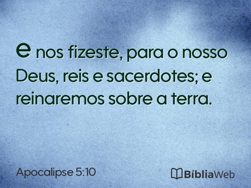 Apocalipse 5:10 em imagem para compartilhar